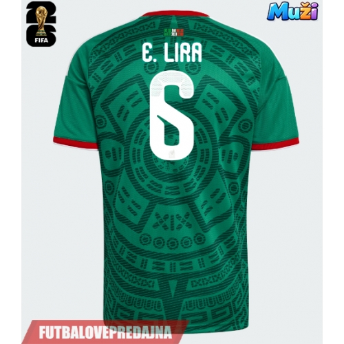 Lacne Muži Futbalové dres Mexiko Erik Lira #6 MS 2026 Krátky Rukáv - Domáci